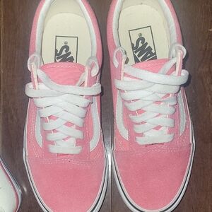 Vans Kids Pink and White Sneakers
